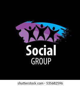 vector logo social group