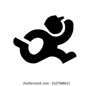 logotipo vectorial de alguien corriendo a la última oficina