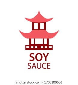vector logo of soy sauce, Japanese seasoning