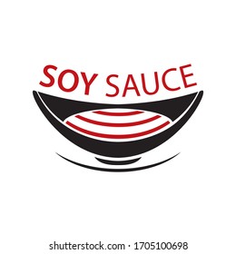 vector logo of soy sauce, Japanese seasoning