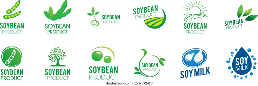 Vector logo of soybean and agricultural products