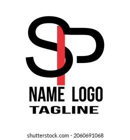 vector logo of SP letters, for free design.
