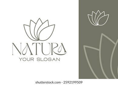 Vector logo for spa or cosmetics, with soft colors, delicate and feminine