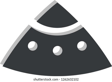 Vector logo spacecraft on a white background.