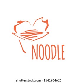 Vector logo of spaghetti, noodles and pasta