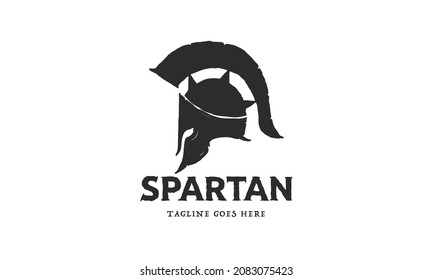 Vector Logo Spartan, Vector Logo Sparta, Logo Spartan Helm, vetor illustration