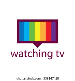 vector logo with a spectrum in the TV screen