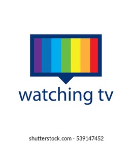 vector logo with a spectrum in the TV screen