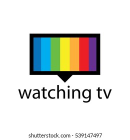 vector logo with a spectrum in the TV screen