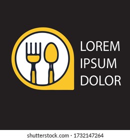 vector logo spoon and fork for restaurant logos