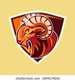 Vector Sport Logo Illustration Goats Head Stock Vector (Royalty Free ...