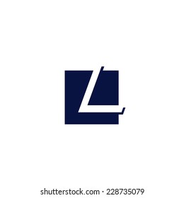 Vector logo with squared letter L