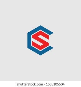 vector logo stands for CS letters for business