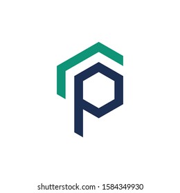 vector logo stands for the letter CP for business