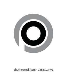 vector logo stands for PO letters for business