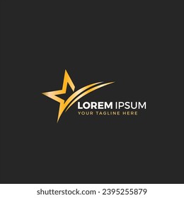 Estrella del logotipo del vector, puede utilizarse como logotipo, icono, símbolo, impreso para la decoración de la pared, etc