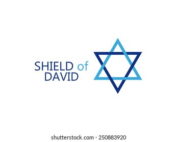 Vector logo of star of David 
