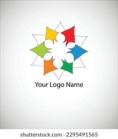 Logo del vector con ilustración de estilo de barco estrella