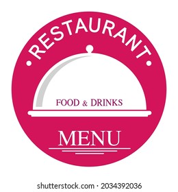 Logo vector, pegatina o logotipo de un restaurante o cafetería. Estilo plano.