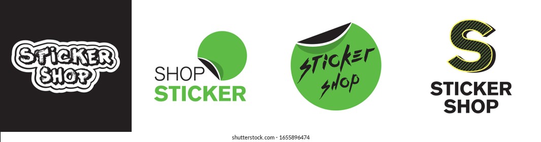 Logo der Vektorillustration für Aufkleber, Aufkleber