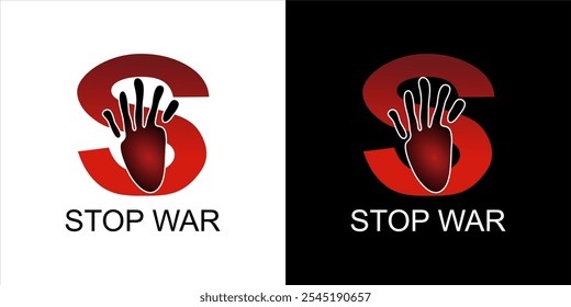 Logotipo vetorial Stop War porque causa muitos danos