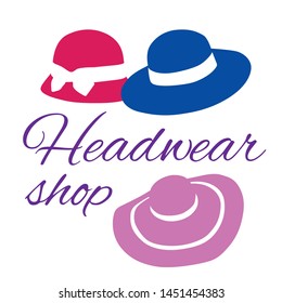 vector logo for store hats, caps