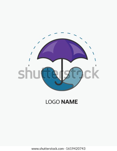 Vector logo\
Style Illustration of Insurance\
Service