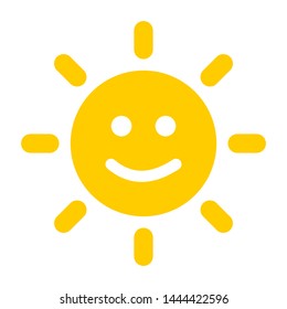 vector logo sun smile yellow