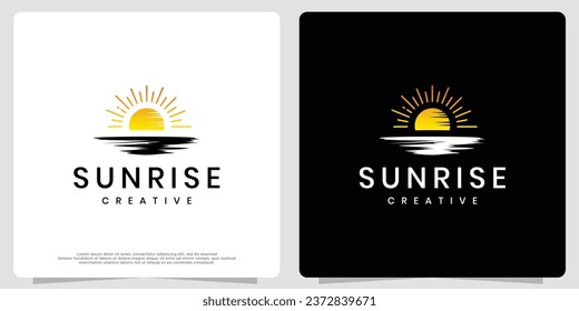 Vector logo of sunrise and sunset