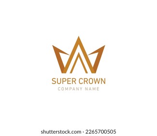 Vector logo super golden crown. Where you can use it for several areas 