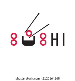 Vector logo — sushi. For restaurants of Japanese food. Isolated.