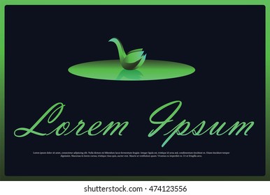 Vector logo of swan bird. Elegant concept as logotype symbol for use in different projects.
