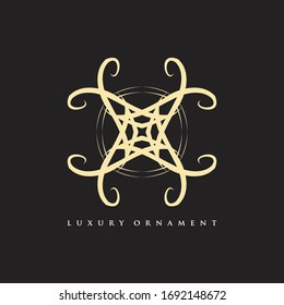 vector logo symbol of abstract luxury geometric abstract motif in Arabic style