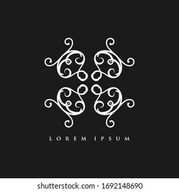 vector logo symbol of abstract luxury geometric abstract motif in Arabic style