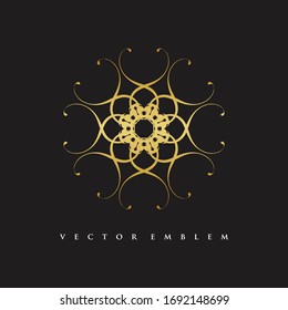 vector logo symbol of abstract luxury geometric abstract motif in Arabic style