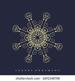 vector logo symbol of abstract luxury geometric abstract motif in Arabic style