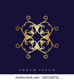 vector logo symbol of abstract luxury geometric abstract motif in Arabic style