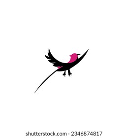 logotipo vectorial, símbolo, icono de pájaro