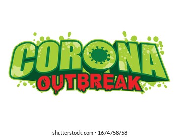 Vektorillustration-Logo oder -Symbol für den Coronavirus-Ausbruch