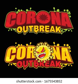 Vector logo or symbol designs with the Coronavirus outbreak theme
