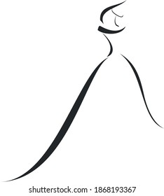 
logotipo vectorial, símbolo, emblema, silueta
 chica de moda con disfraces