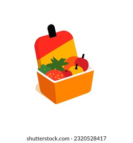 vector logo symbol fresh fruit and vegetable market, onlineshop icon healthy living 