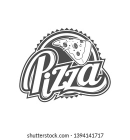 Vector Logo, Symbol, Icon, Badge Design For Pizza Product Or Pizza Shop