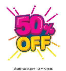 Vector logo, symbol or icon for discount campaign