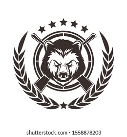 Vector logo, symbol, icon template design with Hunter Theme