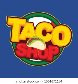 Vector logo, symbol, icon template design for Taco Shop