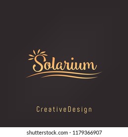 Vector logo symbol for solarium