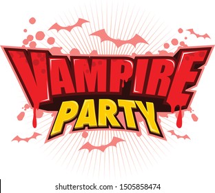 Vector logo, symbol, template design with vampire theme