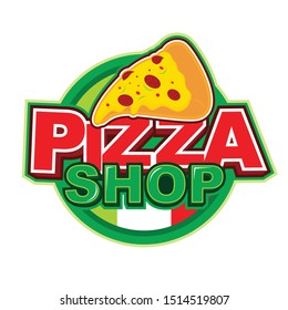 Vector logo, symbol template design with pizza theme