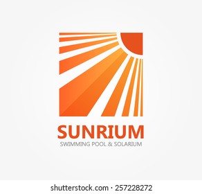 Vector logo symbol for travel or solarium